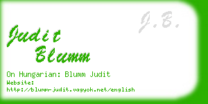 judit blumm business card
